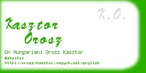 kasztor orosz business card